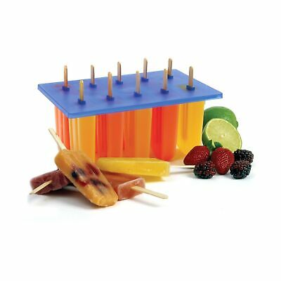 Norpro Frozen Ice Pop Maker, 4x9x5.5 inches, White/Blue - Fresh Stock Dated February 2026