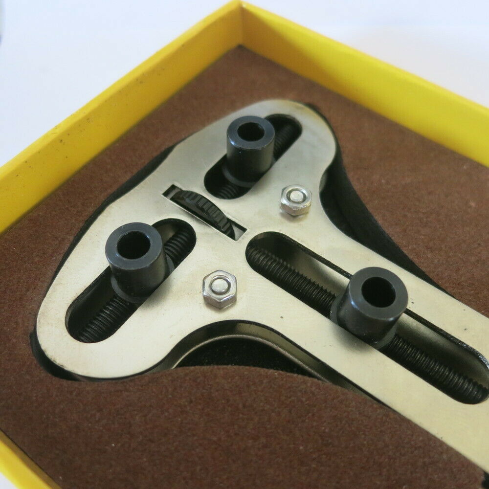 Extra Large Watch Caseback Opener Wrench Max. 80mm with 4 Pairs of Clamp Bits - Fresh Stock Dated December 2025