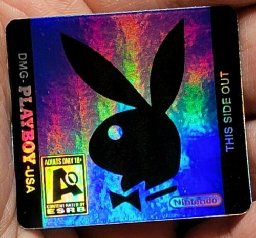 1 HOLO GAME BOY PLAYBOY🐇 (POKEMON BLUE) CARTRIDGE LABEL STICKER DMG-PLAYBOY-USA - Fresh Stock Dated February 2026
