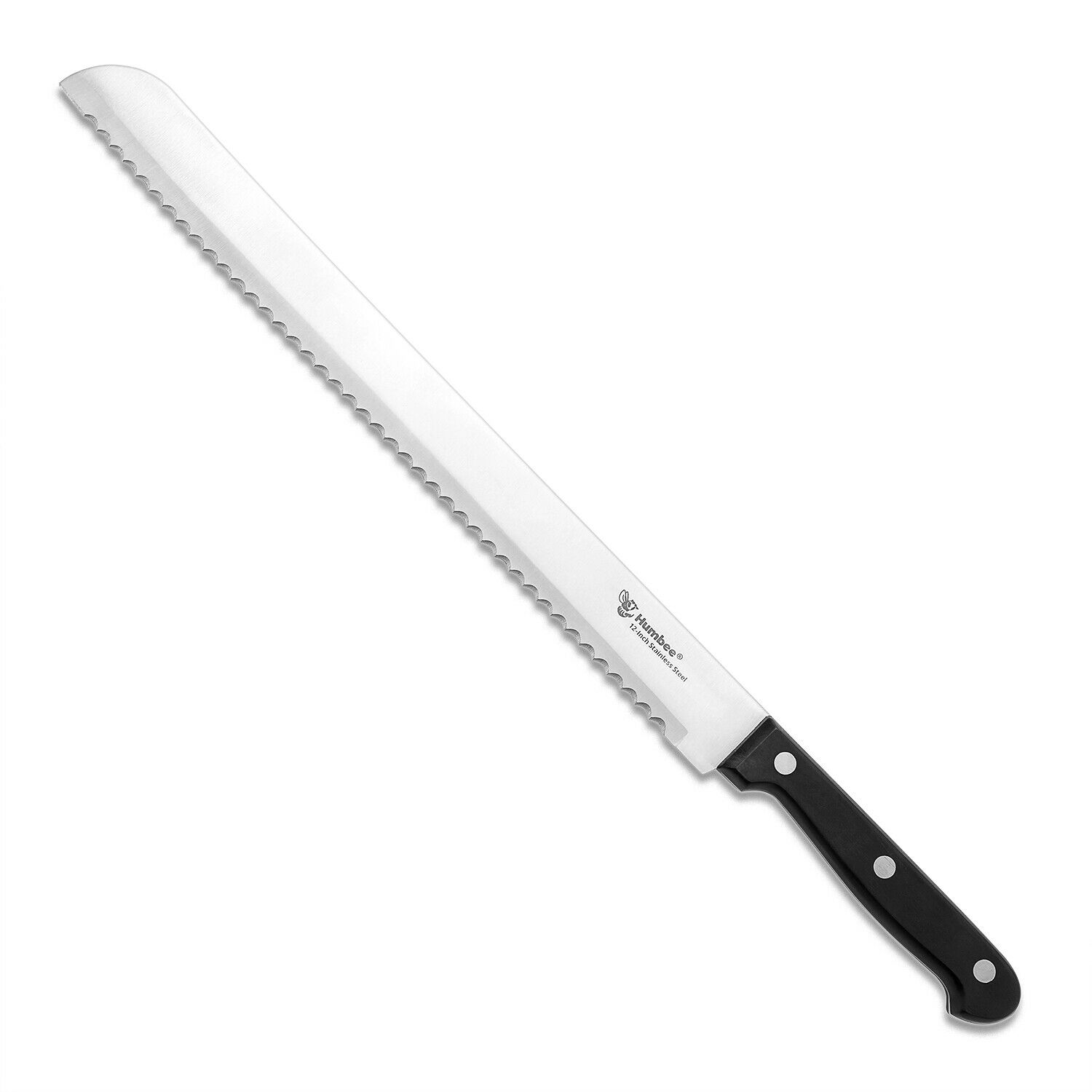 Humbee Chef, Stainless Steel Serrated Bread Knives 8/10/12 inch - Fresh Stock Dated January 2026