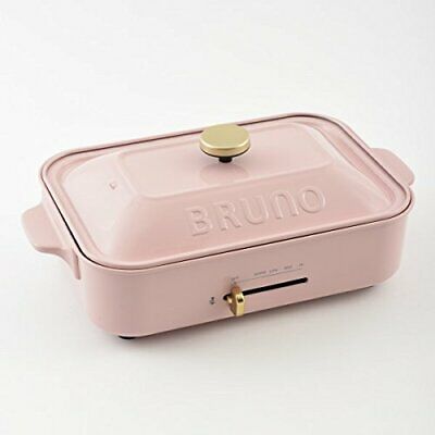 BRUNO Compact Hot Plate Flat & Takoyaki & Ceramic Coated Pan Pale Pin... - Fresh Stock Dated February 2026