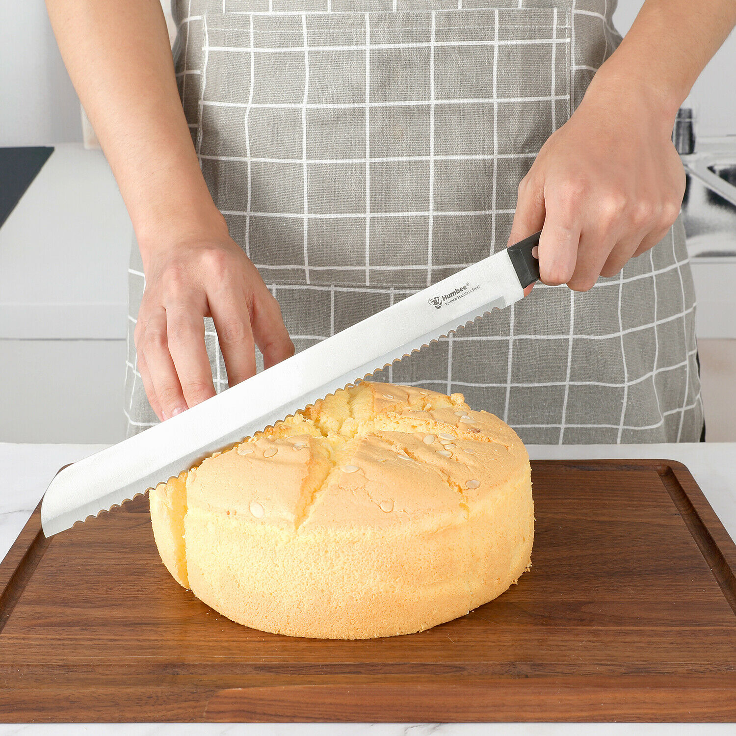 Humbee Chef, Stainless Steel Serrated Bread Knives 8/10/12 inch - Fresh Stock Dated January 2026