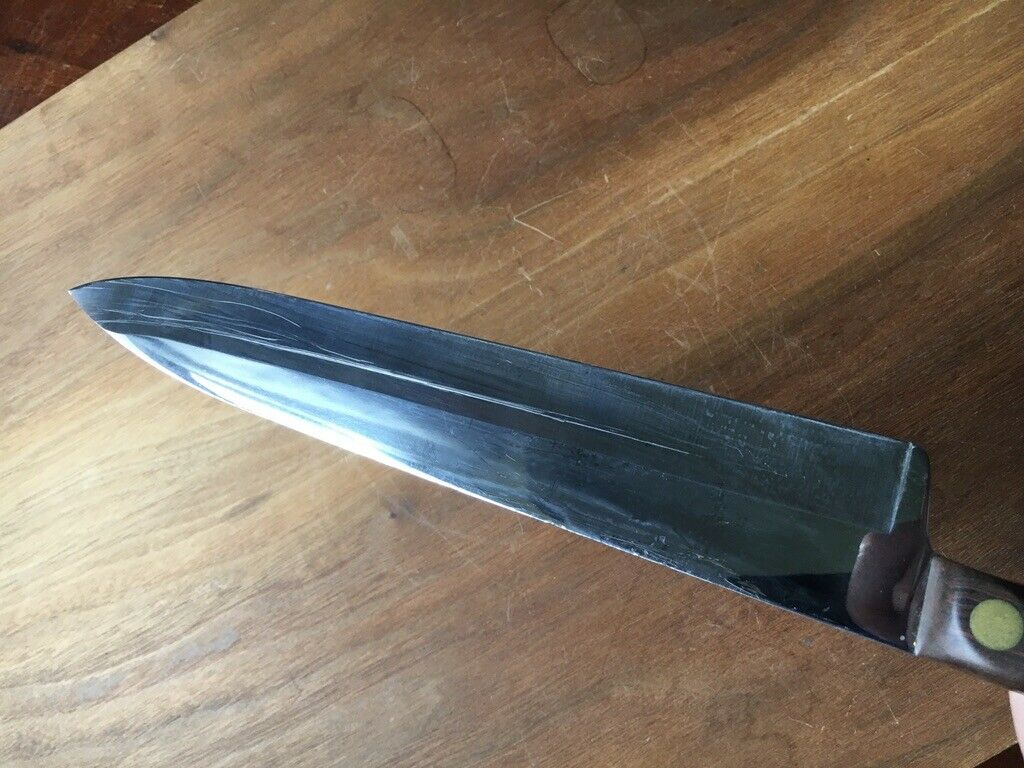 CUTCO NO. 25 Butcher carving Knife BROWN WOOD HANDLE MADE IN USA EX++ - Fresh Stock Dated January 2026