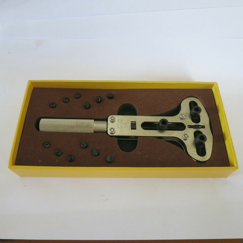 Extra Large Watch Caseback Opener Wrench Max. 80mm with 4 Pairs of Clamp Bits - Fresh Stock Dated December 2025