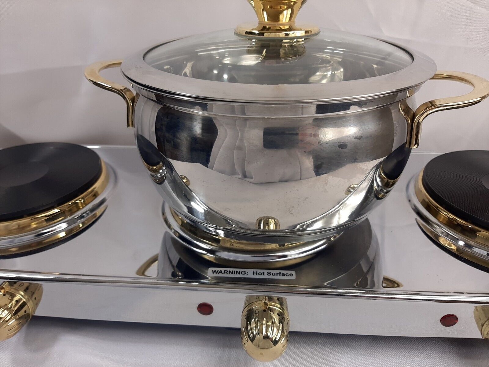 Cuisine Cookware Command Performance Gold MK-337 Triple Burner with 3 Qt Pot - Fresh Stock Dated February 2026