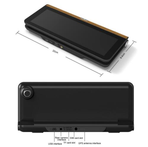 Android 4G Wifi GPS Car Center Console DVR Parking Monitor Dual Lens Nav. 8