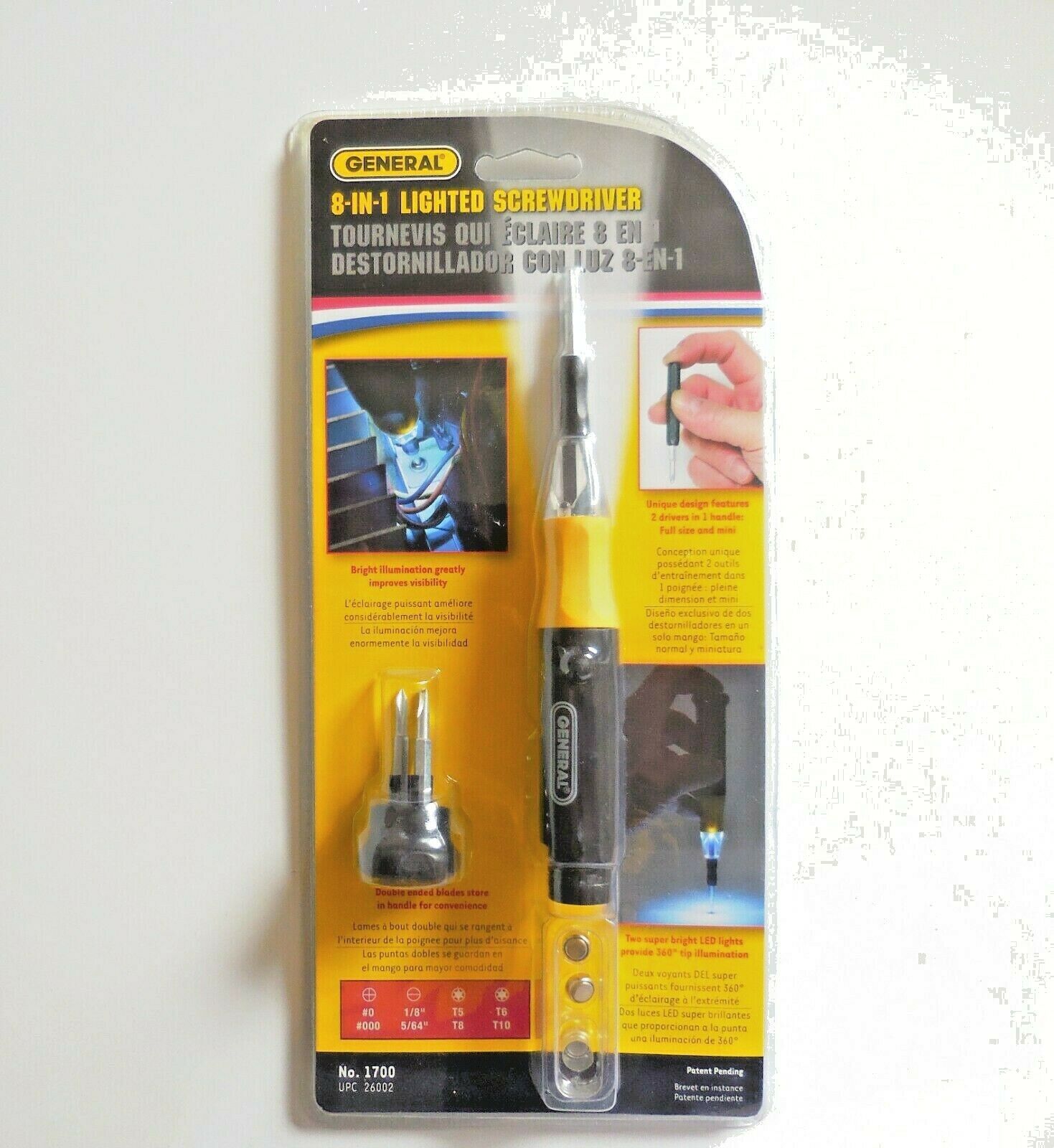 038728260024 EIGHT IN ONE LIGHTED SCREWDRIVER CRAFTS JEWELRY ELECTRONICS REPAIR - Fresh Stock Dated December 2025