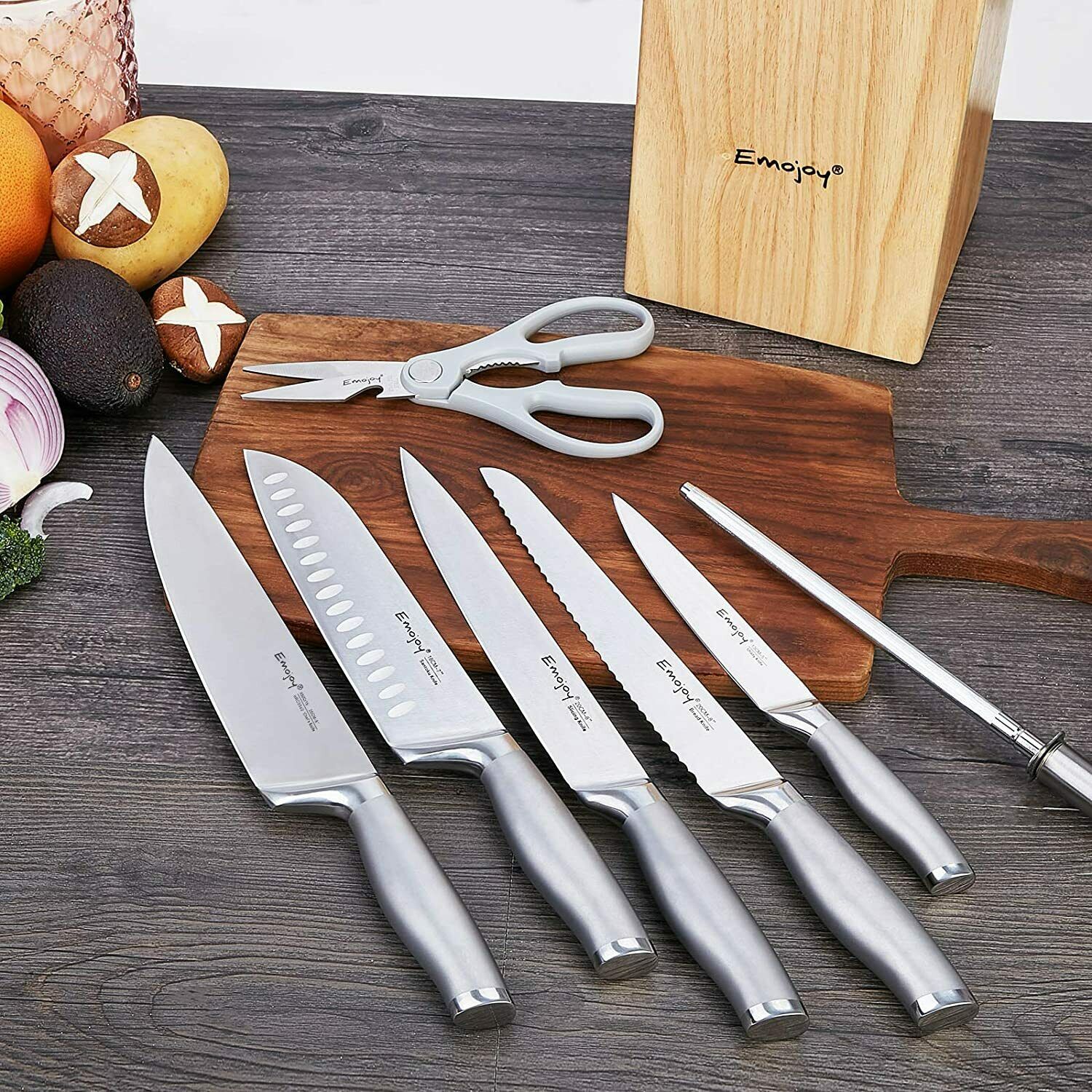 Knife Set Sharp Stainless Steel Professional Chef Cutlery Steak Kitchen Knives - Fresh Stock Dated January 2026
