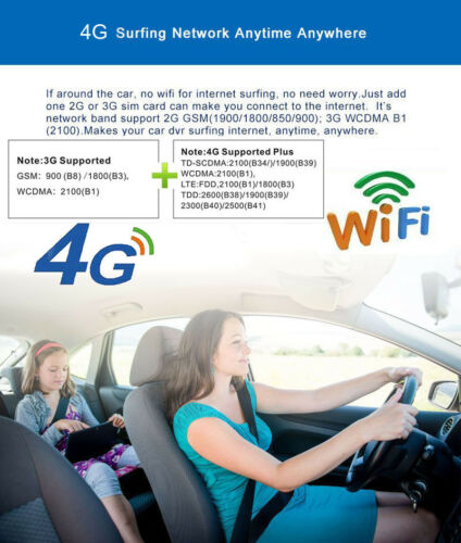 Android 4G Wifi GPS Car Center Console DVR Parking Monitor Dual Lens Nav. 8