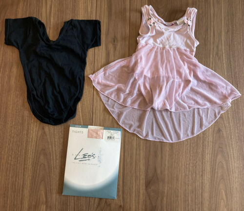 Toddler girl 1t 2t 3t dance 3pc Lot leotard dress NWT tights Leos Capezio Moret - Fresh Stock Dated December 2025