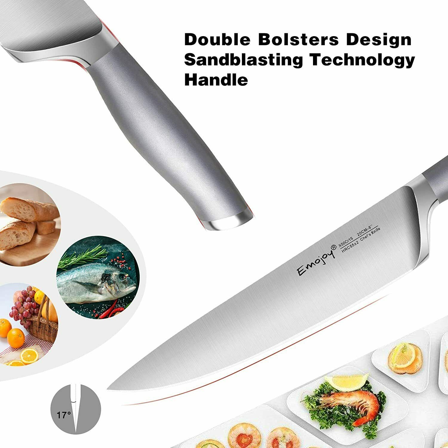 Knife Set Sharp Stainless Steel Professional Chef Cutlery Steak Kitchen Knives - Fresh Stock Dated January 2026