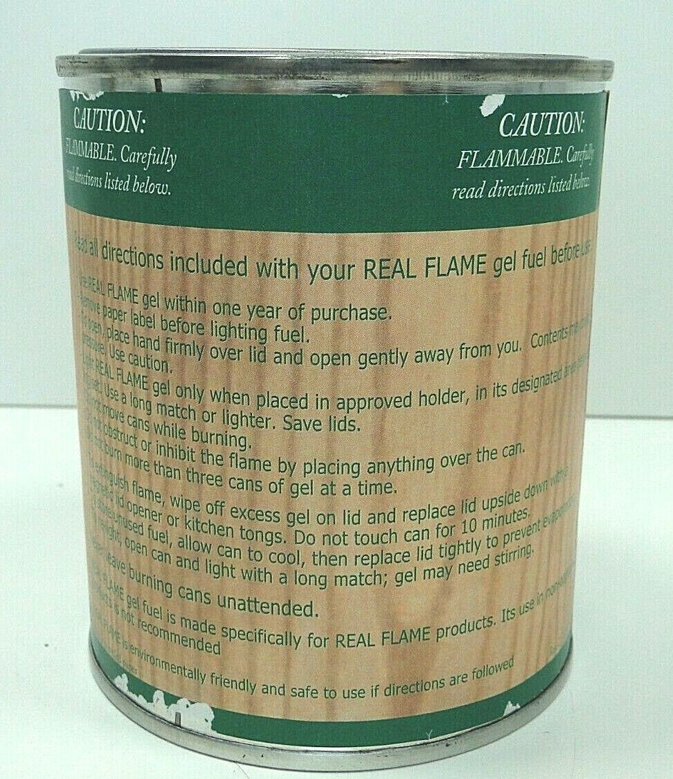 Real Flame The Original 13 oz Premium Gel Sootless Fireplace Fuel Free Shipping - Fresh Stock Dated January 2026