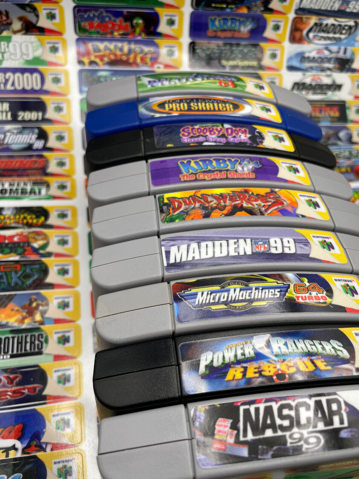 N64 Top End Labels For All 296 US Game Stickers + 215 Extras-Homebrews-Variants - Fresh Stock Dated February 2026