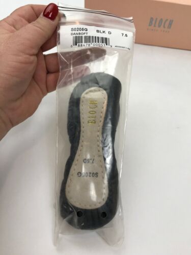 Bloch Dance Toddler 7.5D Dansoft Full Sole Leather Ballet Slipper Shoe Black New - Fresh Stock Dated December 2025