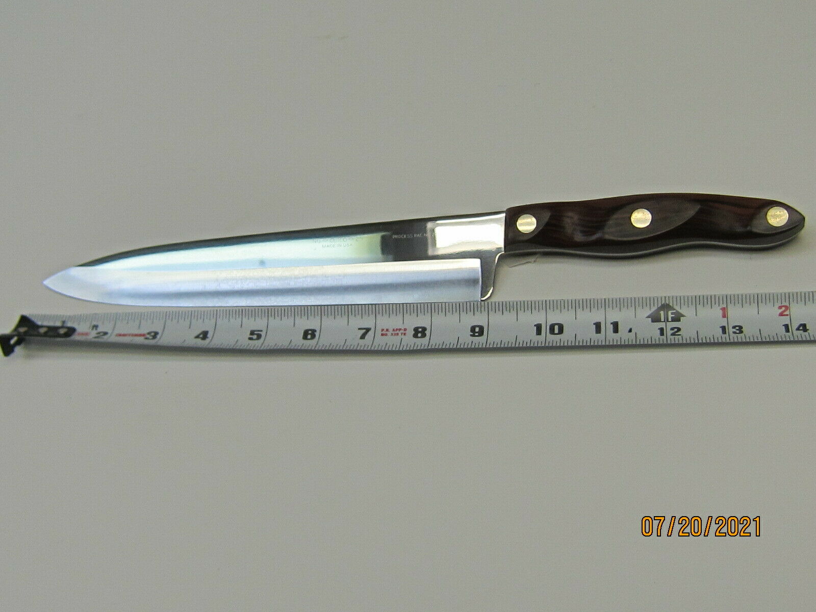 CUTCO NO. 25 CHEF'S KNIFE, EXCELLENT CONDITION, BROWN HANDLE - Fresh Stock Dated January 2026