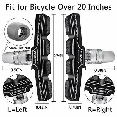 4pcs Premium Bike Brake Pads, Mountain & Road Bicycle V-Brake Pad Blocks Kit - Fresh Stock Dated December 2025