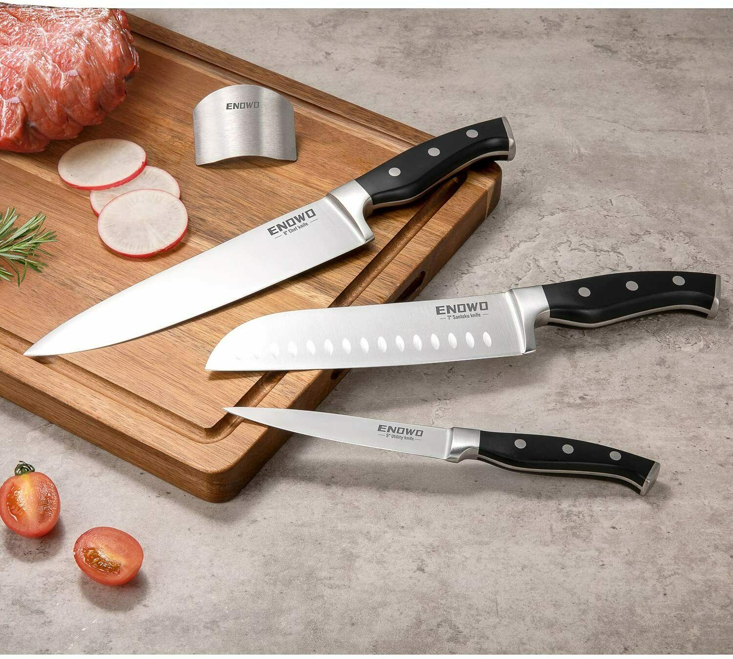 Chef Knife Ultra Sharp Kitchen Knife Set 3 PCS,Premium German Stainless Steel - Fresh Stock Dated January 2026