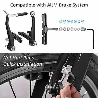 4pcs Premium Bike Brake Pads, Mountain & Road Bicycle V-Brake Pad Blocks Kit - Fresh Stock Dated December 2025