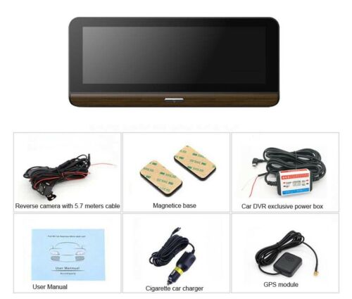 Android 4G Wifi GPS Car Center Console DVR Parking Monitor Dual Lens Nav. 8