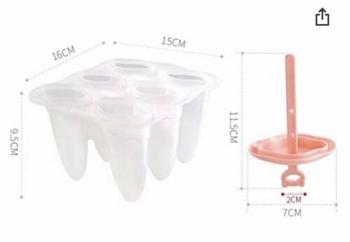 New Set Of 3 Silicone Popsicle Molds With 6 Cavity BPA Free - Fresh Stock Dated February 2026