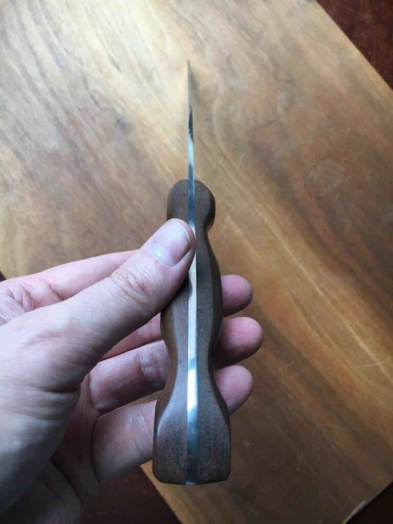 CUTCO NO. 25 Butcher carving Knife BROWN WOOD HANDLE MADE IN USA EX++ - Fresh Stock Dated January 2026