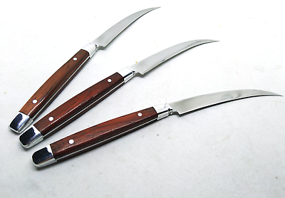 set 3 pcs Thai Fruit Carving knife stainless steel vegetable kitchen tools - Fresh Stock Dated January 2026