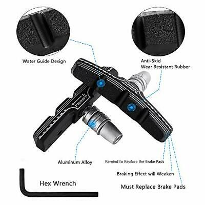 4pcs Premium Bike Brake Pads, Mountain & Road Bicycle V-Brake Pad Blocks Kit - Fresh Stock Dated December 2025