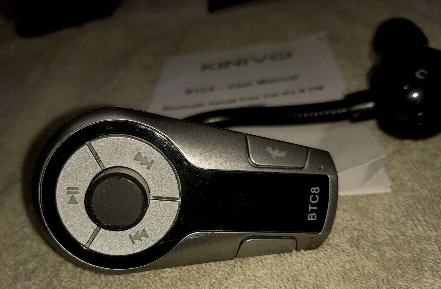 KINIVO BTC8 handsfree auto BLUE TOOTH Receiver FM Transmitter adapter phone musi - Fresh Stock Dated December 2025