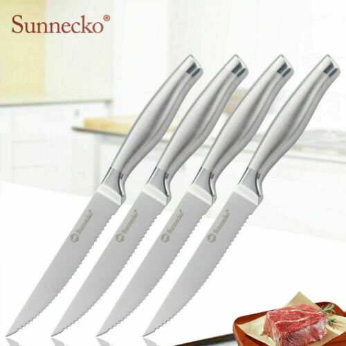 New 5 Inch Steak Knife Set Stainless Steel Serrated Edge Cutlery Beef Knife 2021 - Fresh Stock Dated January 2026