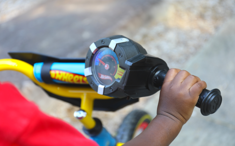 12 Inch Boys Hot Wheels Kids Bike with Rev Grip Blue - Fresh Stock Dated December 2025