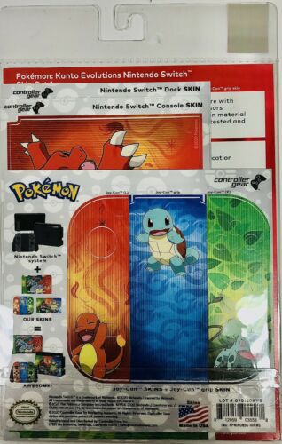 Pokemon Kanto Evolutions Set 1 Nintendo Licensed Switch Skin Stickers New - Fresh Stock Dated February 2026