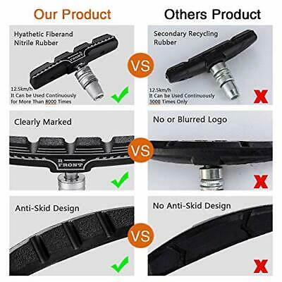 4pcs Premium Bike Brake Pads, Mountain & Road Bicycle V-Brake Pad Blocks Kit - Fresh Stock Dated December 2025