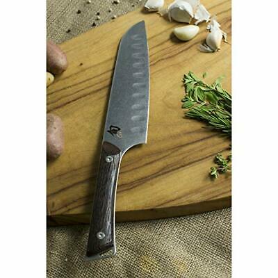 Shun Kanso Santoku 7 Inch Hollow Ground Premium Stainless Steel Blade and Woo... - Fresh Stock Dated January 2026