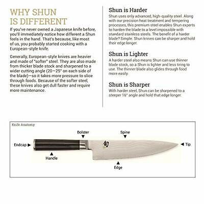 Shun Kanso Santoku 7 Inch Hollow Ground Premium Stainless Steel Blade and Woo... - Fresh Stock Dated January 2026