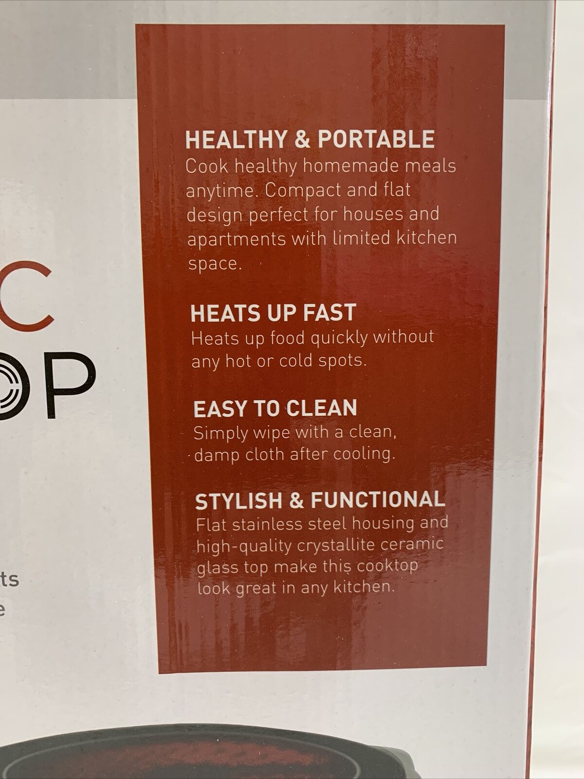 Brand New Parini Cookware Portable Ceramic Electric Cooktop - Fresh Stock Dated February 2026