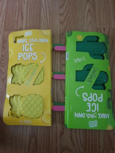 2 Cool Gear Make Your Own Popsicle Ice Trays Pineapple, Cactus Summer New Qty 6 - Fresh Stock Dated February 2026