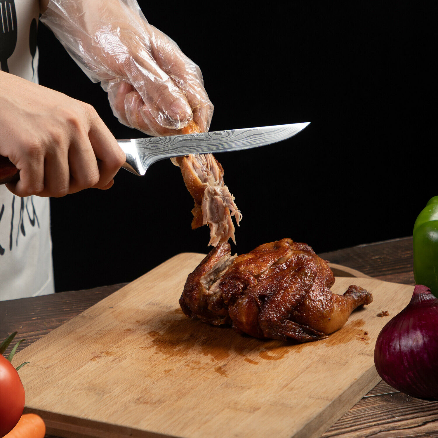 1-8Pcs Kitchen Knife Set Carbon Steel Cleaver Fish Vegetable Chef Utility Knives - Fresh Stock Dated February 2026