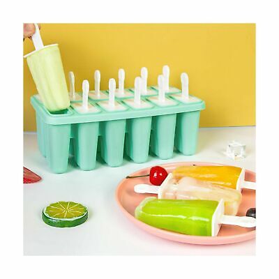 12 Cavities Popsicle Molds Reusable Summer Silicone Popsicle Molds Easy Release - Fresh Stock Dated February 2026