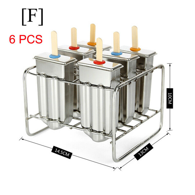 20/6pcs Stainless Steel Molds Mold Ice Pop Lolly Popsicle Ice Cream Stick Holder - Fresh Stock Dated February 2026
