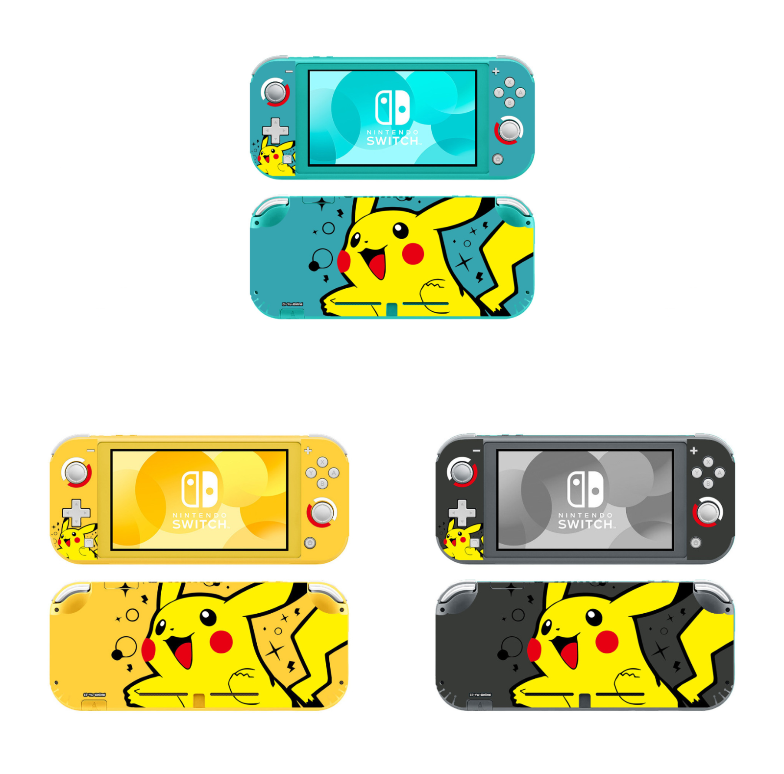 Nintendo Switch Lite Skin Pokemon Pikachu Black Vinyl Screen Protector - Fresh Stock Dated February 2026