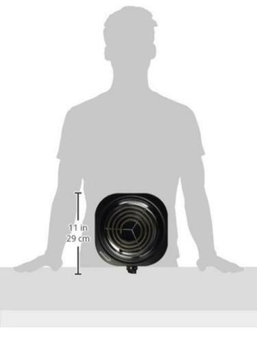 Brentwood TS-321BK 1000w Single Electric Burner, Black - Fresh Stock Dated February 2026