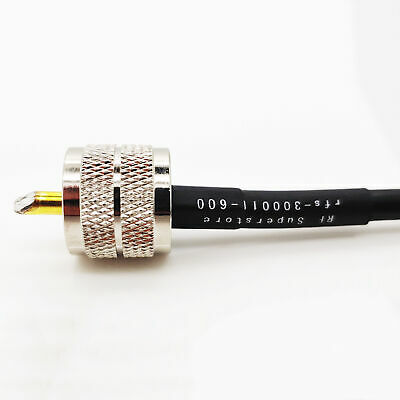 UHF Male (Plug) to UHF Male (Plug) LMR240 Cable Assembly, 600 inch (50 ft) - Fresh Stock Dated December 2025