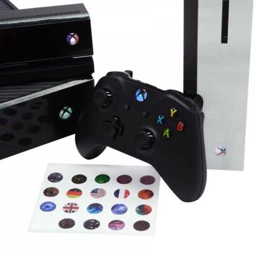 eXtremeRate 60 pcs Custom Home Button Power Switch Stickers Skin Cover for Xbox - Fresh Stock Dated February 2026