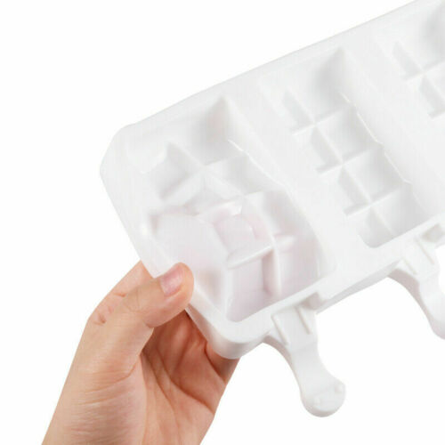Ice Cream Mold Popsicle Molds Silicone 12 Cavities Homemade Maker Geometric Mold - Fresh Stock Dated February 2026