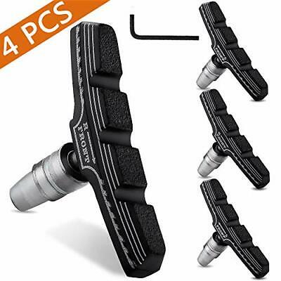 4pcs Premium Bike Brake Pads, Mountain & Road Bicycle V-Brake Pad Blocks Kit - Fresh Stock Dated December 2025