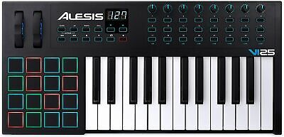 Alesis VI25 | Advanced 25-Key USB MIDI Keyboard & Drum Pad Controller - Fresh Stock Dated December 2025