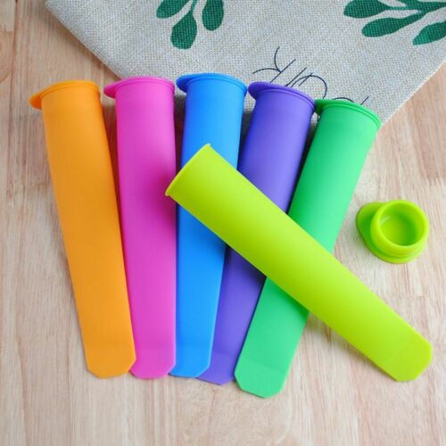 6Pcs DIY Silicone Frozen Ice Cream Mold Juice Popsicle Maker Ice Lolly Pop Mould - Fresh Stock Dated February 2026