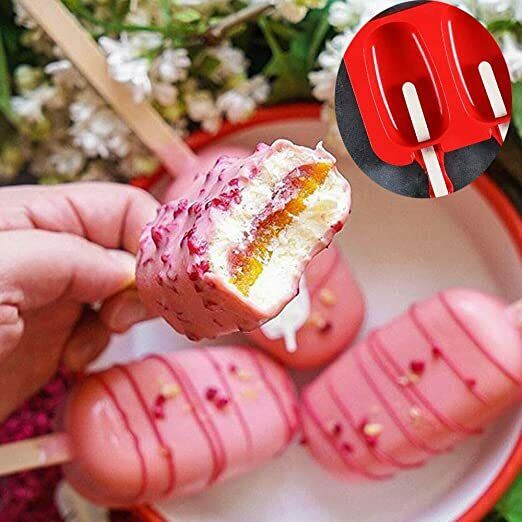 2 Pack Popsicle Molds, Silicone Popsicle Molds, Easy to Use,50 Popsicle Sticks - Fresh Stock Dated February 2026