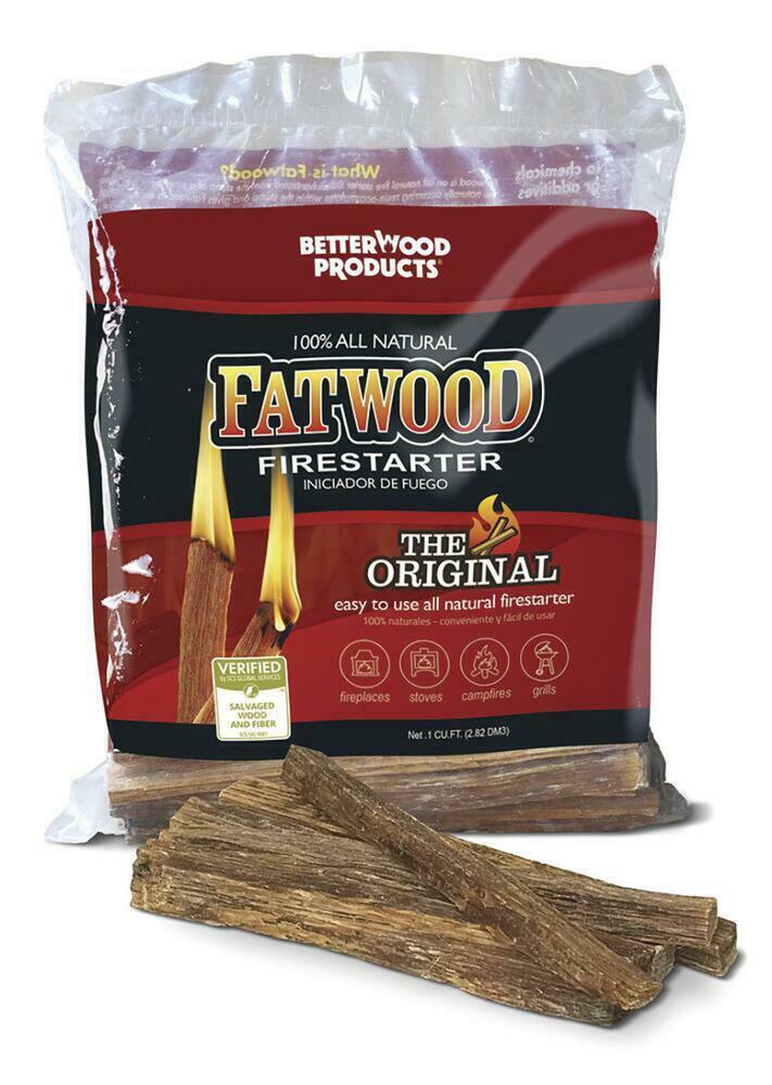 Better Wood Fatwood Firestarter Sealed 4 lb Pound Bundle Natural Fire Starter - Fresh Stock Dated December 2025