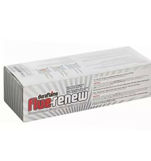 Duraflame FLUE-RENEW Chimney Cleaner Maintenance Fire Log SOOT CREOSOTE REMOVER - Fresh Stock Dated January 2026
